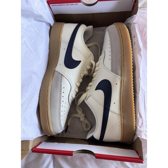 New Sneakers Nike Court Vision Sneaker Size 8.5m /10w Blue White NIB - Picture 6 of 9